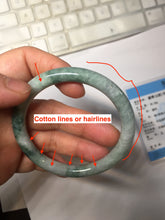 Load image into Gallery viewer, 54.5mm Certified Type A 100% Natural green round cut jadeite Jade bangle PJ36-0285
