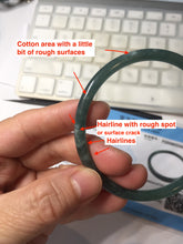 Load image into Gallery viewer, 59.5mm Certified Type A 100% Natural dark green/blue/gray/black Guatemala Jadeite bangle PJ97-3444
