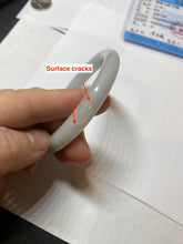 Load image into Gallery viewer, 56.5mm Certified Type A 100% Natural light green/purple/white round cut Jadeite bangle PD105-4910
