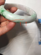 Load image into Gallery viewer, 60.6mm certified 100% Natural sunny green/white/purple/brown Jadeite Jade bangle AZ165-4034
