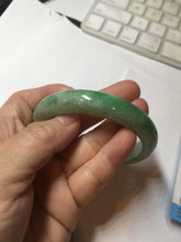 Load image into Gallery viewer, 59mm Certified Type A 100% Natural sunny green gray Jadeite Jade bangle BG236-9898

