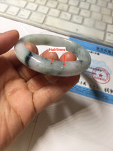 Load image into Gallery viewer, 52.5 mm Certified Type A 100% Natural green white Jadeite Jade bangle PA216-3889
