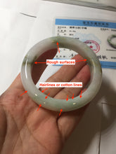 Load image into Gallery viewer, 54.8mm certified 100% natural Type A sunny green/purple/white jadeite jade bangle AA114-1051
