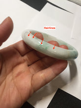 Load image into Gallery viewer, 60mm Certified Type A 100% Natural sunny green white Jadeite bangle PA263-3841

