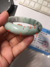 Load image into Gallery viewer, 57.8mm Certified Type A 100% Natural sunny green dark green white Jadeite bangle AZ164-6583
