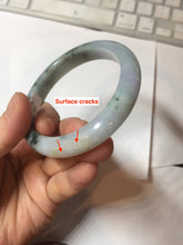 Load image into Gallery viewer, 58mm certified Type A 100% Natural dark green purple yellow(FU LU SHOU) Jadeite Jade bangle PE76-(5927)
