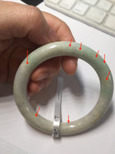 Load image into Gallery viewer, AllaboutjadeCanada.com only 56mm certified Type A 100% Natural sunny green/white/purple/brown(FU LU Shou) round cut Jadeite Jade bangle AF78-8925 Add on item
