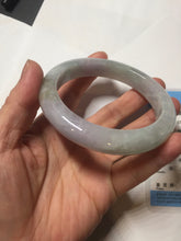 Load image into Gallery viewer, 60.5mm Certified Type A 100% Natural icy watery green/purple chubby Jadeite Jade bangle PB236-9536
