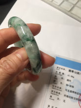 Load image into Gallery viewer, 53.5mm certified type A 100% Natural sunny green light green Jadeite Jade bangle PA261-2991
