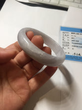 Load image into Gallery viewer, 51.5mm certified 100% Natural type A light purple white Jadeite Jade bangle PA245-4673
