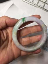 Load image into Gallery viewer, 55.6mm Certified 100% natural Type A sunny Green Yellow Light Purple(Fu Lu Shou) jadeite jade bangle PH249-0511
