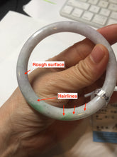 Load image into Gallery viewer, 57mm certified 100% natural type A sunny green/white/purple round cut jadeite jade bangle PC31-2684
