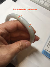 Load image into Gallery viewer, 58.5mm certified 100% natural type A light green/white/purple round cut jadeite jade bangle PC33-2675
