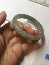 Load image into Gallery viewer, 56.5mm Certified 100% natural Type A oily dark green/gray/black (老油青) jadeite jade bangle PF34-5472
