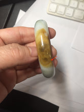 Load image into Gallery viewer, 50mm Certified 100% Natural Type A light green/yellow/brown Maple Syrup Mint Cake jadeite jade bangle BS136-4040
