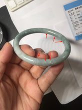 Load image into Gallery viewer, 60mm Certified Type A 100% Natural green round cut jadeite Jade bangle PJ40-0277
