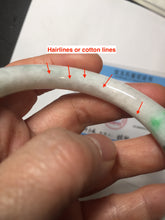 Load image into Gallery viewer, 57.5mm certified type A 100% Natural sunny green/purple round cut Jadeite jade bangle PH186-1264
