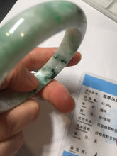 Load image into Gallery viewer, 53.5mm certified type A 100% Natural sunny green light green Jadeite Jade bangle PA261-2991
