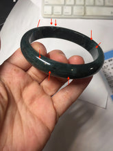 Load image into Gallery viewer, 61mm Certified Type A 100% Natural dark green/blue/gray/black Guatemala Jadeite bangle AZ145-6411
