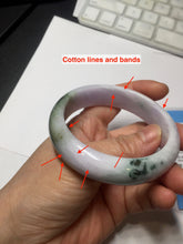 Load image into Gallery viewer, 54.5mm certified 100% natural Type A green light purple Distant Hills in Mist jadeite bangle PA185-4757

