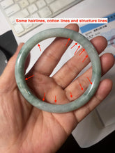 Load image into Gallery viewer, 60mm Certified Type A 100% Natural green round cut jadeite Jade bangle PJ40-0277

