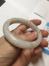 Load image into Gallery viewer, 55mm Certified Type A 100% Natural light green white red Jadeite bangle PB197-6665
