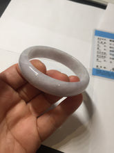 Load image into Gallery viewer, 51.5mm certified 100% Natural type A light purple white Jadeite Jade bangle PA245-4673
