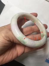 Load image into Gallery viewer, 60.4mm 100% Natural type A sunny green purple white Jadeite Jade bangle PE45-5505
