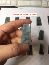 Load image into Gallery viewer, 100% Natural Type A Sunny Green Dark Green Black Gray Misty Mountain Forest Jadeite Jade Safe and Sound Pendant Group BS121

