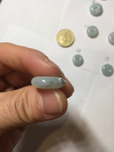 Load image into Gallery viewer, 15-19mm Type A 100% Natural light green purple white Jadeite Safety Guardian Button donuts pendant PH48 Add on item.
