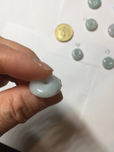 Load image into Gallery viewer, 15-19mm Type A 100% Natural light green purple white Jadeite Safety Guardian Button donuts pendant PH48 Add on item.

