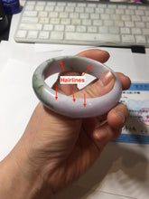 Load image into Gallery viewer, 54.5mm certified 100% natural Type A green light purple Distant Hills in Mist jadeite bangle PA185-4757
