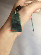 Load image into Gallery viewer, 100% Natural Type A Sunny Green Dark Green Black Gray Misty Mountain Forest Jadeite Jade Safe and Sound Pendant Group BS121

