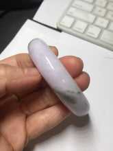 Load image into Gallery viewer, 55.2mm certified 100% natural Type A watermelon-rind green light purple Base jadeite bangle PA184-4754
