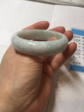 Load image into Gallery viewer, 51mm certified Type A 100% Natura light sunny green white purple Jadeite jade bangle PH160-4669
