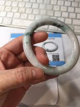 Load image into Gallery viewer, 57.5mm certified type A 100% Natural sunny green/purple round cut Jadeite jade bangle PH186-1264
