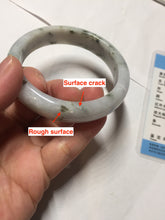 Load image into Gallery viewer, 56.3mm certified 100% natural Type A dark green/purple/white with green floating flowers jadeite jade bangle PB231-2823
