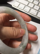Load image into Gallery viewer, 57.8mm certified 100% certified natural  light green white fresh air jadeite jade bangle PC251-0569
