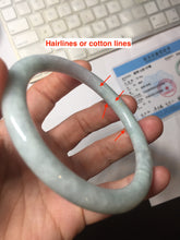 Load image into Gallery viewer, 61mm certified Type A 100% Natural light green light purple round cut Jadeite Jade bangle PH218-3235
