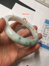 Load image into Gallery viewer, 60mm Certified Type A 100% Natural sunny green white Jadeite bangle PA263-3841

