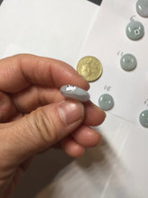 Load image into Gallery viewer, 15-19mm Type A 100% Natural light green purple white Jadeite Safety Guardian Button donuts pendant PH48 Add on item.
