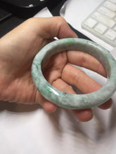 Load image into Gallery viewer, 58mm certified 100% natural type A sunny green/purple/white/gray jadeite jade bangle PJ69-2986
