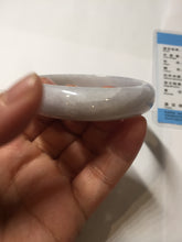 Load image into Gallery viewer, 51.5mm certified 100% Natural type A light purple white Jadeite Jade bangle PA245-4673
