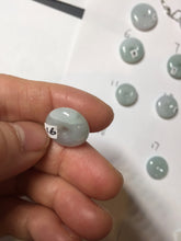 Load image into Gallery viewer, 15-19mm Type A 100% Natural light green purple white Jadeite Safety Guardian Button donuts pendant PH48 Add on item.
