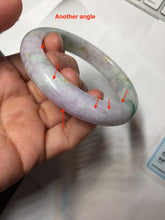 Load image into Gallery viewer, 55.6mm Certified 100% natural Type A sunny Green Yellow Light Purple(Fu Lu Shou) jadeite jade bangle PH249-0511
