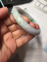 Load image into Gallery viewer, 55.6mm Certified 100% natural Type A sunny Green Yellow Light Purple(Fu Lu Shou) jadeite jade bangle PH249-0511
