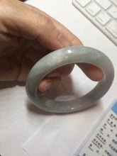 Load image into Gallery viewer, 60.5mm Certified Type A 100% Natural icy watery green/purple chubby Jadeite Jade bangle E146-9537
