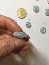 Load image into Gallery viewer, 15-19mm Type A 100% Natural light green purple white Jadeite Safety Guardian Button donuts pendant PH48 Add on item.
