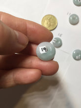 Load image into Gallery viewer, 15-19mm Type A 100% Natural light green purple white Jadeite Safety Guardian Button donuts pendant PH48 Add on item.
