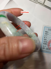 Load image into Gallery viewer, 55.6mm Certified 100% natural Type A sunny Green Yellow Light Purple(Fu Lu Shou) jadeite jade bangle PH249-0511
